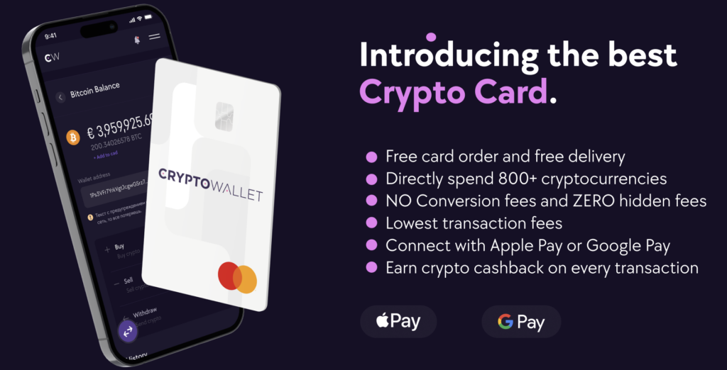 Crypto debit card - pay with crypto card